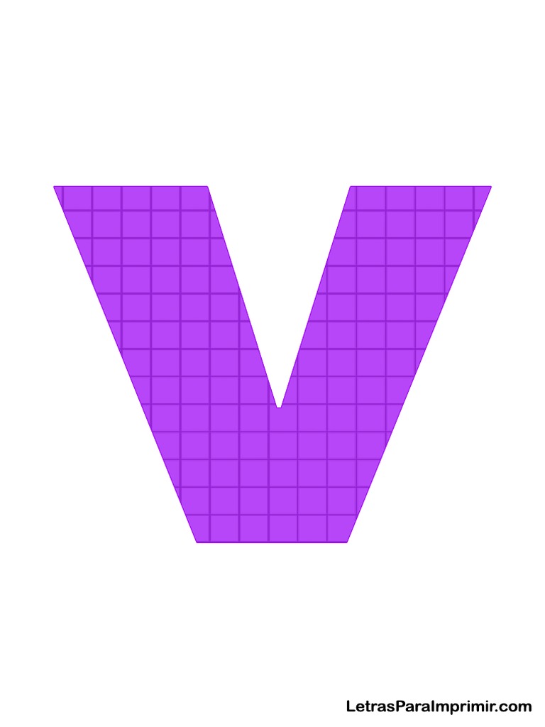Letras para Imprimir V | PDF