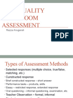 Assessment Presentation - High Quality Classroom Assessment