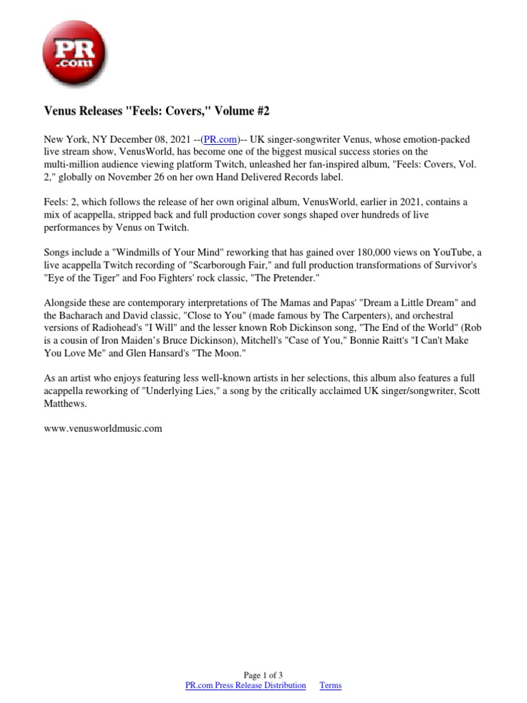 Venus Unveils 