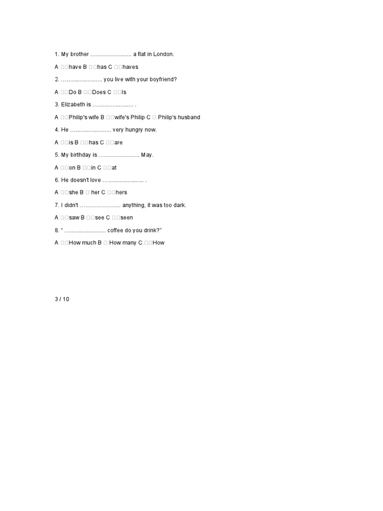 Elementary Test | PDF