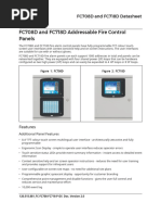 FireClass FC708D and FC718D Addressable Fire Control Panels Datasheet