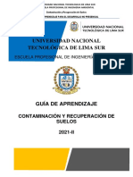 Universidad Nacional Tecnológica de Lima Sur: Contaminación Y Recuperación de Suelos 2021-II