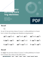 Lesson 3: Deriving Trigonometric Identities