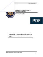 Timetable Distribution System: Department of Computer Science & Information Technology