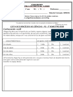 Ciências - P2 - 1º Bim