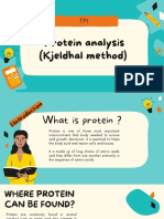 Protein analysis by Kjeldahl method (TP1