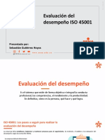 Evaluación Del Desempeño ISO 45001