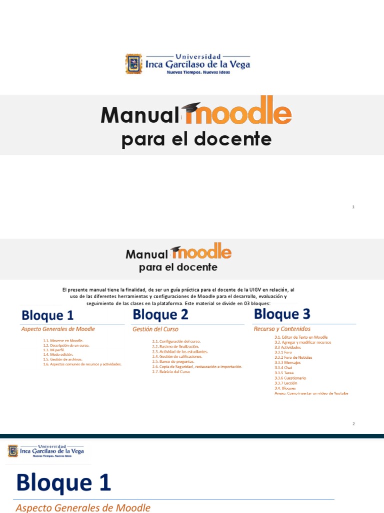 Guía práctica de Moodle para docentes | PDF