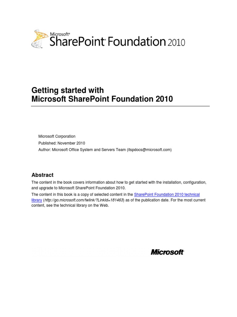 Getting Started With Share Point Foundation | PDF | Share Point ...