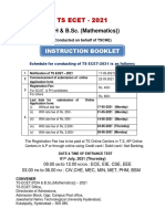Instruction Booklet - ECET - 2021
