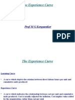 The Experience Curve: Prof M G Korgaonker
