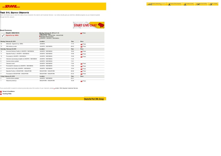 Tracking, Track Parcels, Packages, Shipments - DHL Express Tracking ...