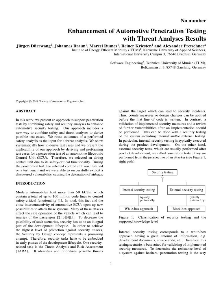 Enhancement of Automotive Testing With Threat Analyses Results PDF