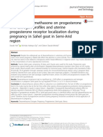 Effects of Dexamethasone On Progesterone and Estrogen Profiles and Uterine Progesterone Receptor Localization During Pregnancy in Sahel Goat in Semi-Arid Region