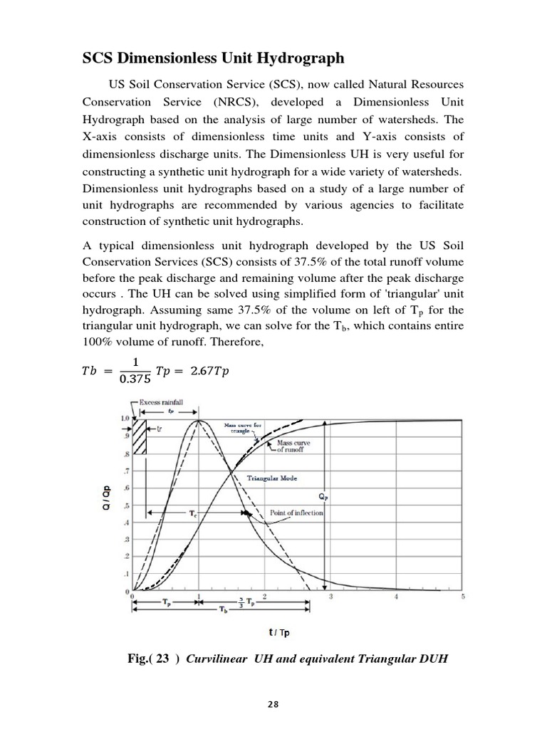 SCS Dimensionless and Triangular Hydrographs | PDF | Hydrology