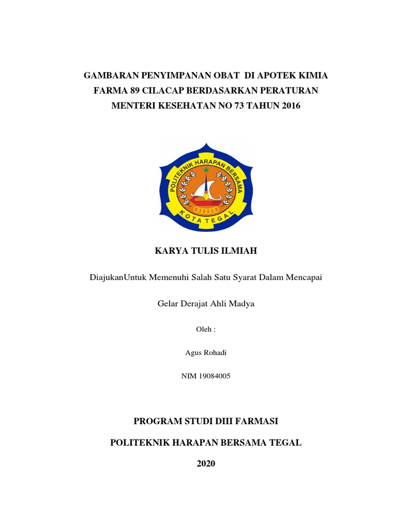 Penyimpanan Obat di Apotek Cilacap | PDF