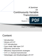 Continuously Variable Transmission: A Seminar On