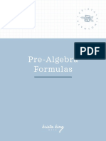 2.1 Pre-Algebra - Formulas PDF