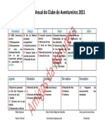 Calendário Anual Do Clube de Aventureiros 2021