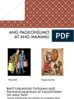 Ang Pagkonsumo at Ang Mamimili - Ekonomiks