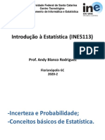 Introdução À Estatística (INE5113) : Prof. Andy Blanco Rodriguez