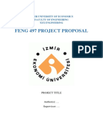 Feng 497 Project Proposal: Izmir University of Economics Faculty of Engineering XXX Engineering