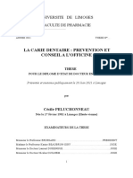 La Carie Dentaire: Prevention Et Conseil A L'Officine: Universite de Limoges Faculte de Pharmacie