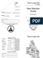 New Member Guide: Tipisa Lodge 326 Tipisa Lodge 326