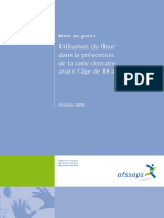 Utilisation Du Fluor Dans La Prévention de La Carie Dentaire Avant L'âge de 18 Ans