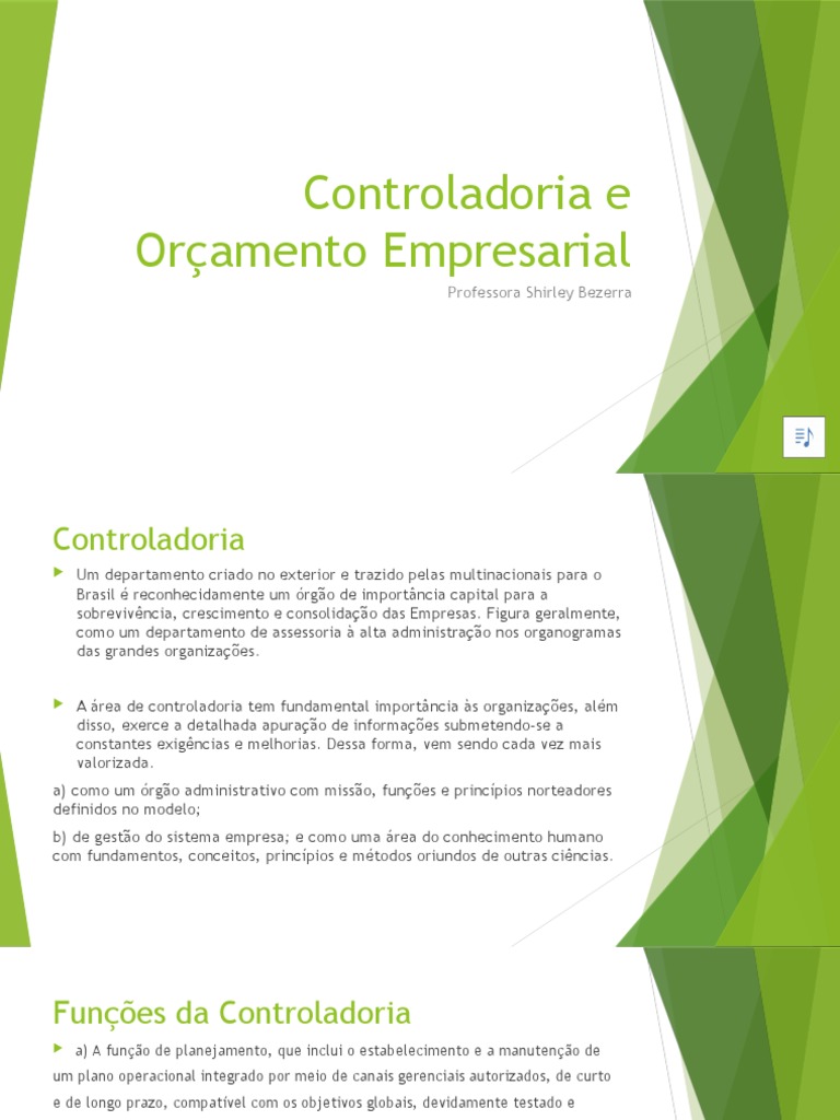 Orçamento e Controladoria Empresarial | PDF | Orçamento | Contabilidade