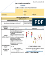 Educación Física Ciclo Escolar 2021-2022 - PLAN DE ATENCIÓN 2° PRIMARIA Semana 13