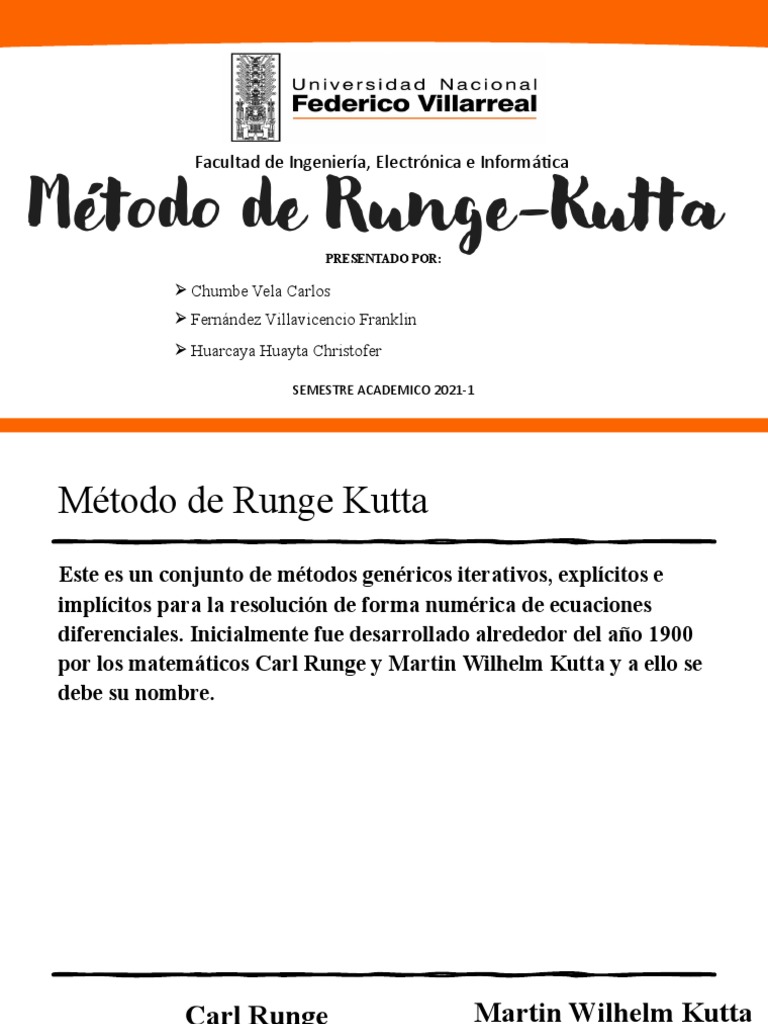 Método de Runge Kutta en Ingeniería | PDF | Métodos y materiales de ...
