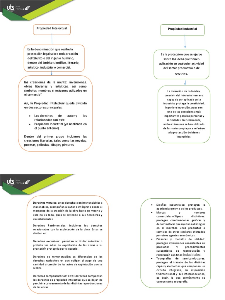 Mapa Conceptual Propiedad Intelectual e Industrial | PDF | Propiedad ...