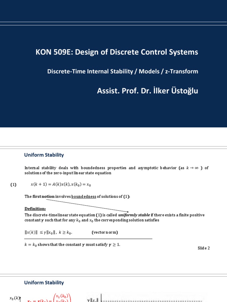 Discrete-Time System Stability Analysis | PDF | Stability Theory ...
