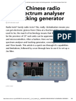 Using A Chinese Radio Testr Spectrum Analyser and Tracking Generator