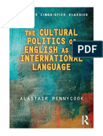 The Cultural Politics of English As An International Language - Alastair Pennycook