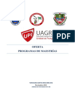 Unidad de Postgrado UPI-FINI Oferta de Programas Maestrías Rural