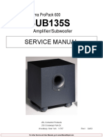 JBL SUB-135 Service Manual