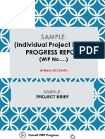 2 - Sample - Case Study (Individual Project (Name) Progress Report Update (WIP)