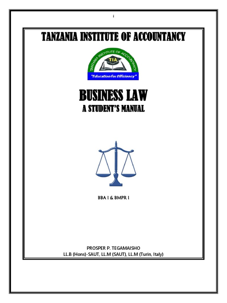 Business Law Overview for BBA Students | PDF | Law Of Agency | Offer ...