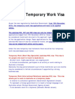 Australia's New Online Temporary Work Visa Application Process