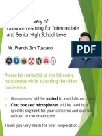 Effective Delivery of Distance Learning For Intermediate and Senior High School Level