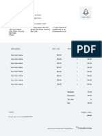 Invoice template for billing clients