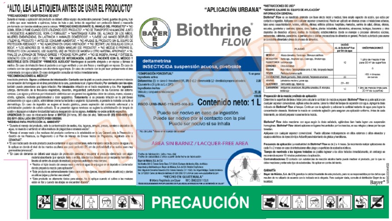 Etiqueta Biothrine Flow 2020 | PDF