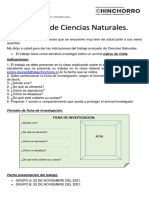 Trabajo Final C. Naturales Primero Basico