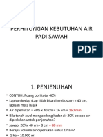 Materi 1 PERHITUNGAN KEBUTUHAN AIR PADI SAWAH