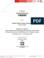 Penghargaan: Faizal Wahyu Patria Prayudha