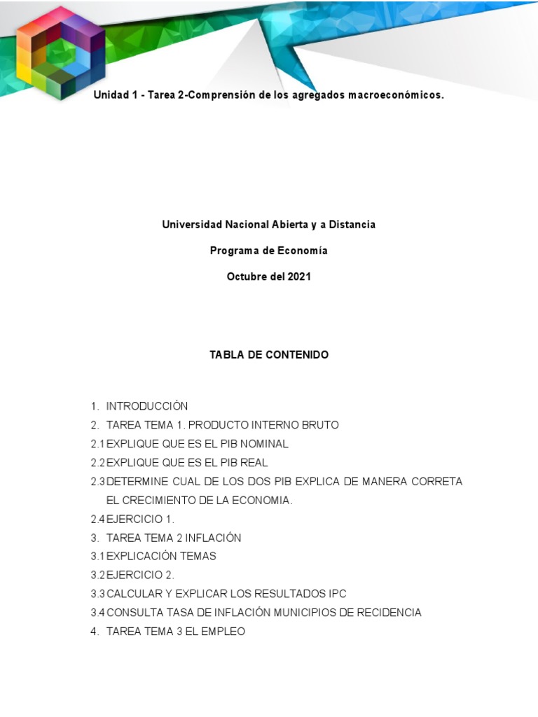 Tarea 2 - Grupo - Microeconomia | PDF | Índice de precios al consumidor ...