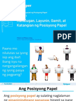 Yunit 7 PAGSULAT NG POSISYONG PAPEL