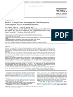 Barriers To Single-Dose Levonorgestrel-Only Emergency Contraception Access in Retail Pharmacies by Chau Et Al 2017